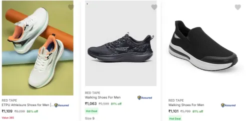 Image of Red Tape Men’s Walking Shoes upto 86% Discount