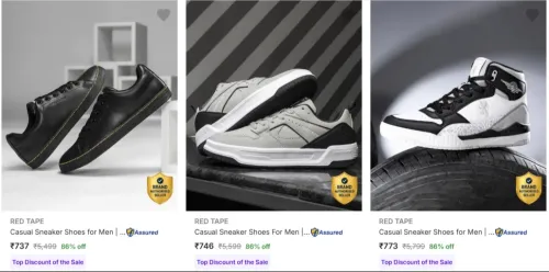 Image of Redtape Sneakers at 86% Discount From ₹737