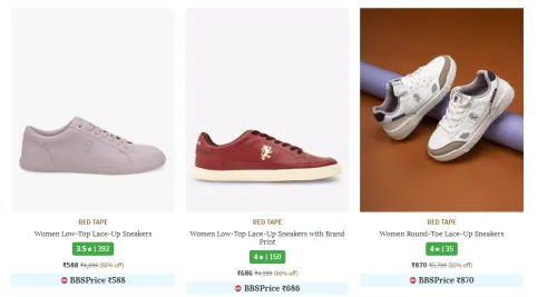 Image of Red tape womens Shoes at Minimum 88% Discount