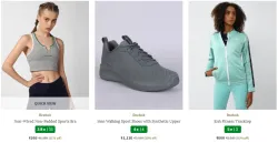 Reebok womens Apparals at minimum 77% Discount