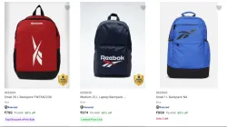 Reebok Backpacks at minimum 60% Discount
