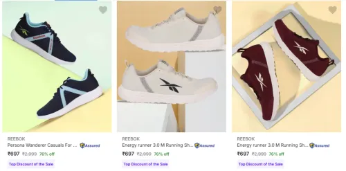 Image of Reebok Men’s Sports Shoes Starting At ₹697