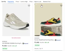 Reebok Men’s Sports Shoes up to 69% off