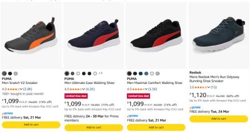 Image of Reebok Men Shoes Minimum 70% Discount