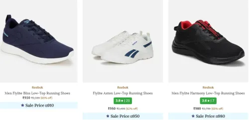 Image of Reebok Men Shoes Starting @ ₹910