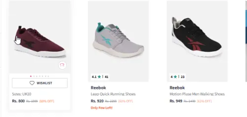 Image of Reebok Men Shoes Starting at ₹800