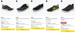 Reebok men sports shoes at minimum 70% Discount