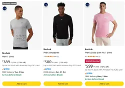 Reebok Men T-Shirt at minimum 70% Discount