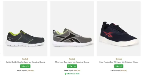 Image of Reebok Mens at minimum 75% Discount 