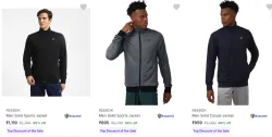 Reebok Mens Jackets upto 68% Discount