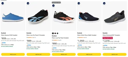 Image of Reebok Mens shoes at minimum 70% Discount