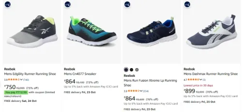 Image of Reebok Mens SHOES at minimum 70% Discount