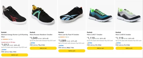 Image of Reebok Men's Sneaker at minimum 60% Discount