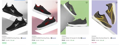 Image of Reebok Men’s Sports Shoes at minimum 70% Discount