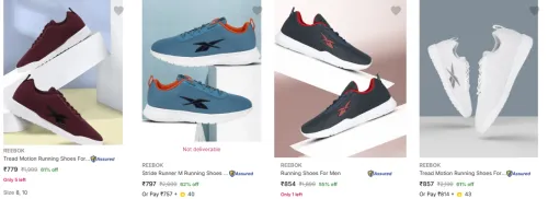 Image of Reebok Men’s Sports Shoes starting @ ₹779