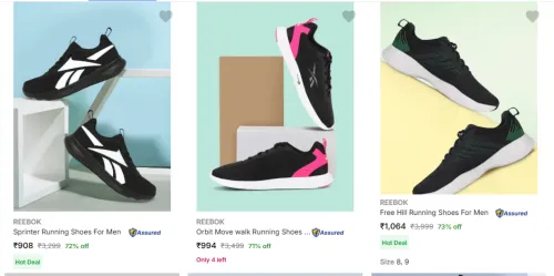 Image of Reebok Men’s Sports Shoes Upto 72% Discount