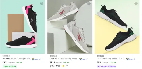 Image of Reebok Men’s Sports Shoes upto 77% Discount | Starting at ₹802