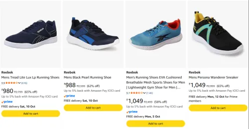 Image of Reebok Running Shoes at minimum 55% Discount