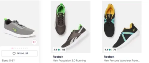 Image of Reebok Running Shoes Minimum 65% Discount
