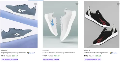 Image of Reebok Shoes at Starting @ ₹681