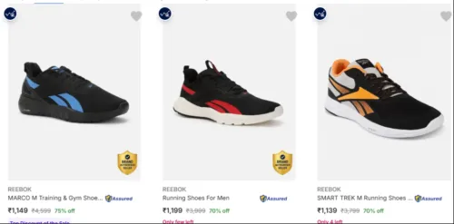 Image of Reebok shoes Men at minimum 70% Discount