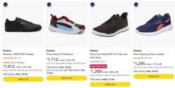 Reebok Sneakers at minimum 80% Discount
