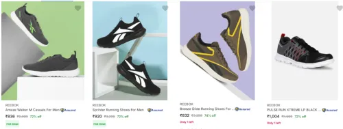 Image of Reebok sports shoes upto 72% discount 