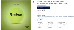 Reebok Tennis Ball for Cricket (Pack of 12)