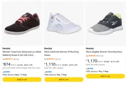 Reebok Womens Shoes at Minimum 60% Discount