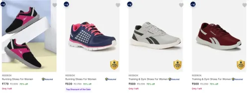 Image of REEBOK women's shoes at minimum 70% Discount