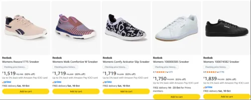Image of Reebok Women's Sneaker at minimum 60% Discount