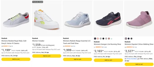 Image of Reebok Women's Sneaker at minimum 60% Discount