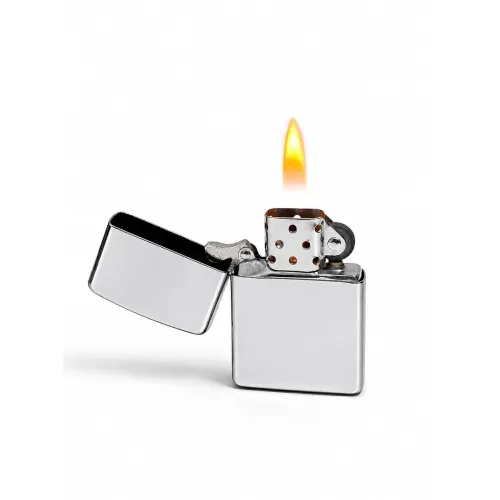 Image of Refillable Small Pocket Cigarette Lighter Metal Body Fuel Lighter