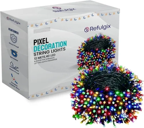 Image of Refulgix 40 LEDs 12 m Multicolor Steady String Rice Lights
