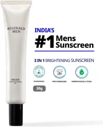 Reginald Men Sunscreen - SPF SPF 50+ PA++++ Helios Moisturising with 11 Actives Combo (30 g)