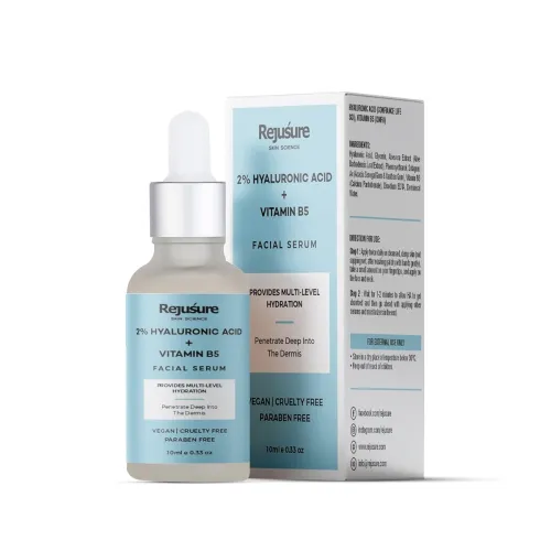Image of Rejusure Hyaluronic Acid Vitamin B5 Face Serum 10ml | Skin Brightening Serum | Dark Spot Correcting Glow Serum | Moistur