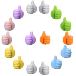 RELAYWARES Creative Silicone Thumb Wall Hook, Multifunction Self Adhesive Cable Clip, Cable Organizer Clips Key Hanger,