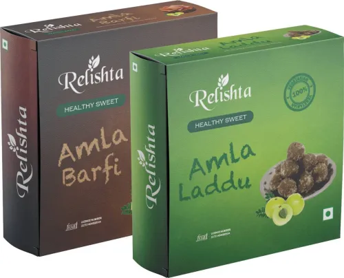 Image of Relishta Natural Amla Laddu & Barfi – 2 x 400g