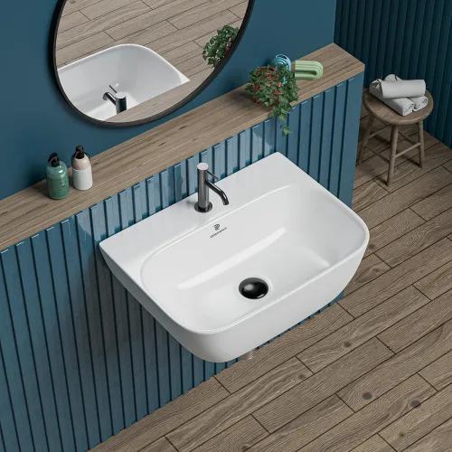 Image of REMANENCE Corner Wall Hung Wash Basin