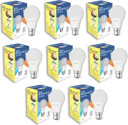 REMEN 7 W Basic Standard B22 LED Bulb (White, Pack of 8)
