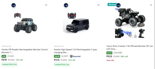 Image of Remote control toys at minimum 78% Discount