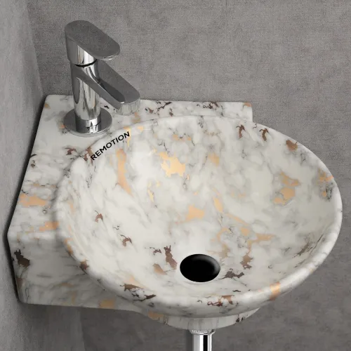 Image of REMOTION Wall Mounted Wash Basin for Bathroom