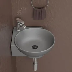 REMOTION Wall Mounted Wash Basin for Bathroom | Wall Hung Corner Sink