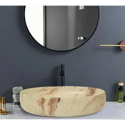 REMOTION Wash Basin Countertop | Tabletop Ceramic Bathroom Sink