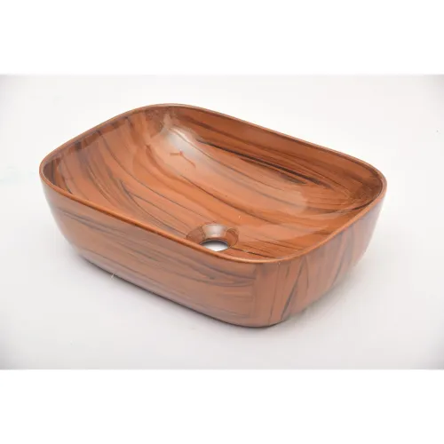 Image of REMOTION Wooden Style Designer Wash Basin Countertop