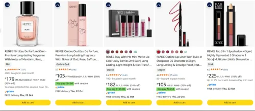 Image of Renee Beauty Product at minimum 70% Discount