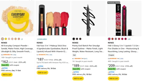 Image of RENEE Beauty Products Upto 75% Discount | Starting ₹162