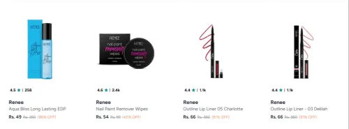 Image of Renee Beauty Products upto 86% Discount