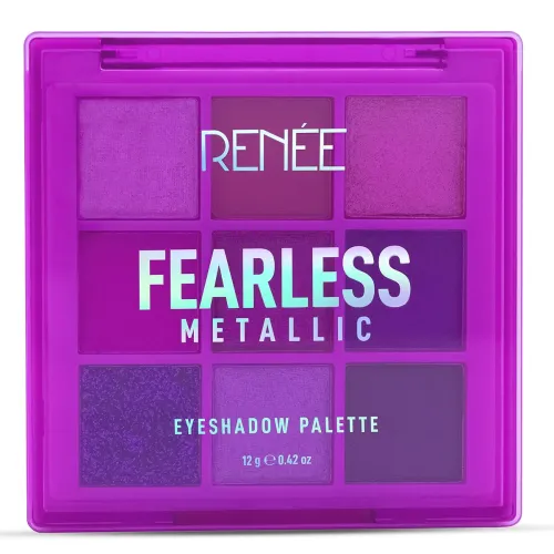 Image of RENEE Fearless Eyeshadow Palettes – Metallic 12gm, Vibrant Shades, Long Lasting