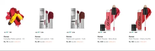 Image of Renee Lipstick Starting @ ₹74